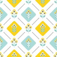 Seamless floral patern with abstract flowers N12