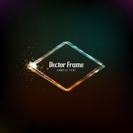 Vector glittering rhombus frame