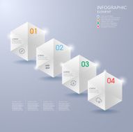 modern vector abstract hexagon chart infographic elements