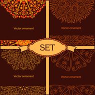 set of cards with lace ornament