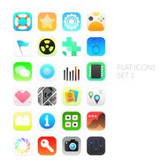 Flat icons gradient style with rounded corners N3