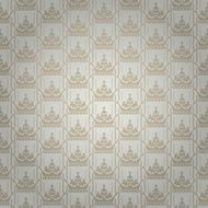 Vintage Pattern Wallpaper Silver Color N4