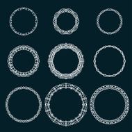 Abstract ornamental lace frames set for use in design