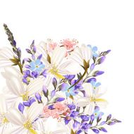 Floral background with flowers N4