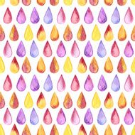 Vector Seamless Pattern with Drops