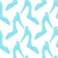 Seamless pattern with high heels shoes N2