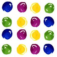 Vector Seamless Pattern of Circles Watercolor