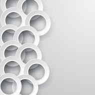 Paper circle banner with drop shadows Vector illustration N3