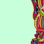 Seamless pattern background with bright abstract ornaments N2
