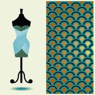 women&#039;s dress on mannequin