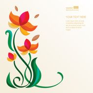 Abstract colorful floral element background Vector decorative flowers N2