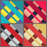 Set of banner templates with geometric pattern N10