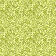 Green lace leaves seamless pattern background