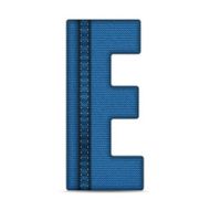 Alphabet Blue Jeans Letter N26