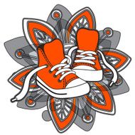Colorful vector sneakers N5