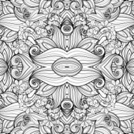 Seamless Abstract Tribal Pattern (Vector) N34