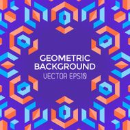 abstract geometric blue orange red jewels violet background N2