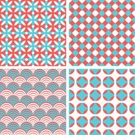 Set of seamless geometric patterns N26