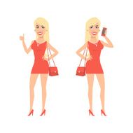 Girl showing thumbs up talking on phone
