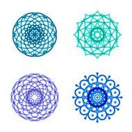 Ornament round set with mandala N8