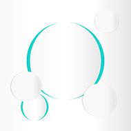 Paper White Vector Background with Circles