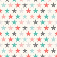 Retro colorful star seamless pattern Vector illustration N2