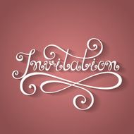 Vector Invitation Inscription Holiday Invitation Wedding N2