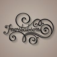 Vector Invitation Inscription Holiday Invitation Wedding N3