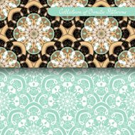 Set of 2 Seamless Vintage Patterns (Vector) N8