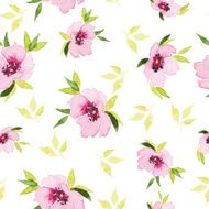 Spring flowers seamless pattern Watercolor N9