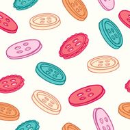 Seamless colorful pattern with a of buttons