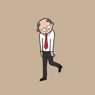 Businessman senior exhaust