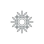 Symmetric ornament vector sign N2