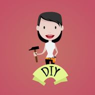 DIY Girl Illustation N11