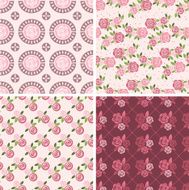 Floral Patterns and seamless backgrounds Printing onto fabric N3