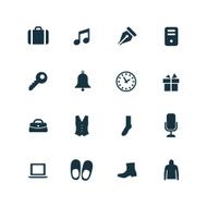 set of accessories icons N4