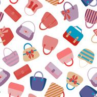 Collection of Retro Woman Bags Seamless Background N3