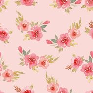 Seamless pattern watercolor flowers N28