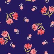 Seamless pattern watercolor flowers N30