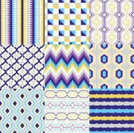 seamless geometric wallpaper pattern set N3