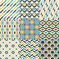 seamless geometric wallpaper pattern set N4