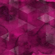 Vector Geometric Pattern on Watercolor Background N2