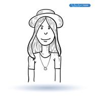 hipster style hand drawn illustration N42