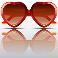 red heart shaped sunglasses