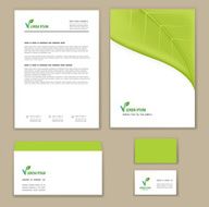 Eco green leaf logo template N4