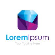 Unveil of perfect diamond simple business icon logo
