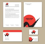 corporate Identity mountains and sun Mountain - letter W N4