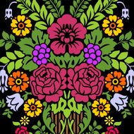 Damask floral pattern Royal wallpaper