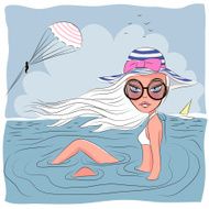 Girl on the beach N12