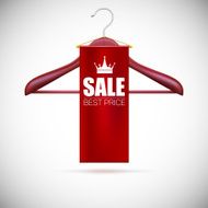 Wooden hanger with advertising label N2